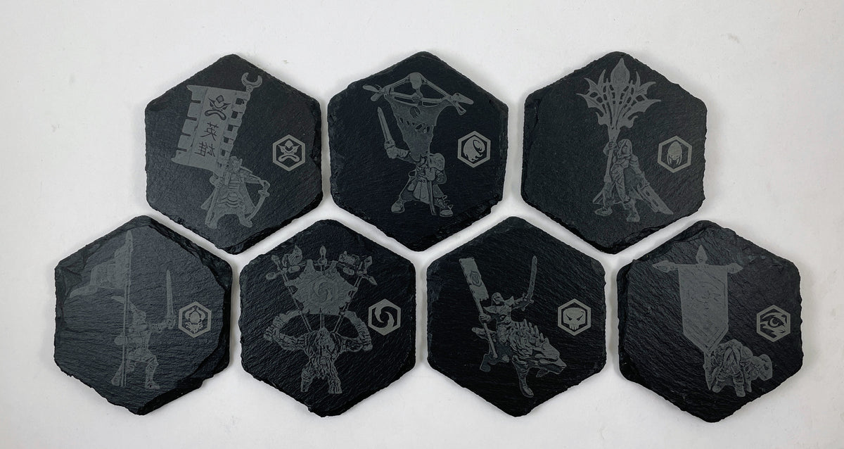 Heroscape Laser Engraved Slate Coasters
