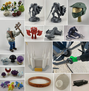 Custom 3D Printed Products Collage
