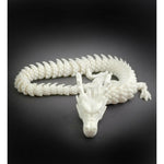 Flexy Articulated Dragon Toy 3D Printed White